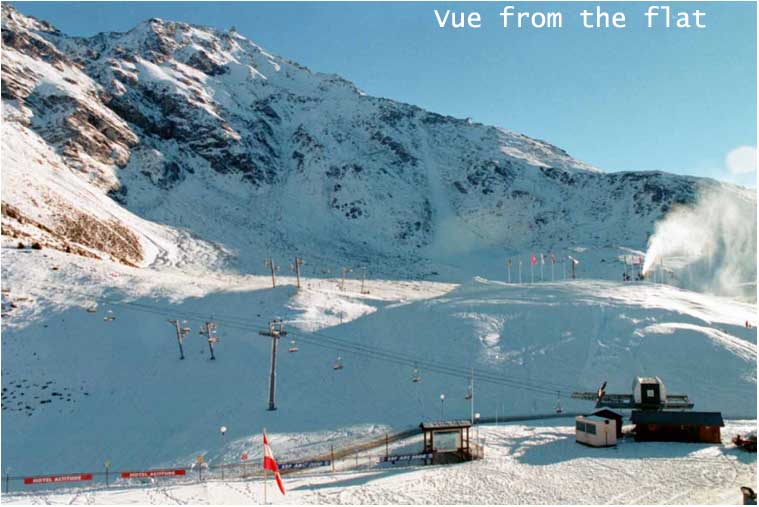 Location Les Arcs : vue balcon