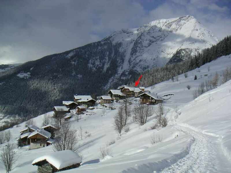 Location Val d'Isere : Hameau du Planay sous la neige